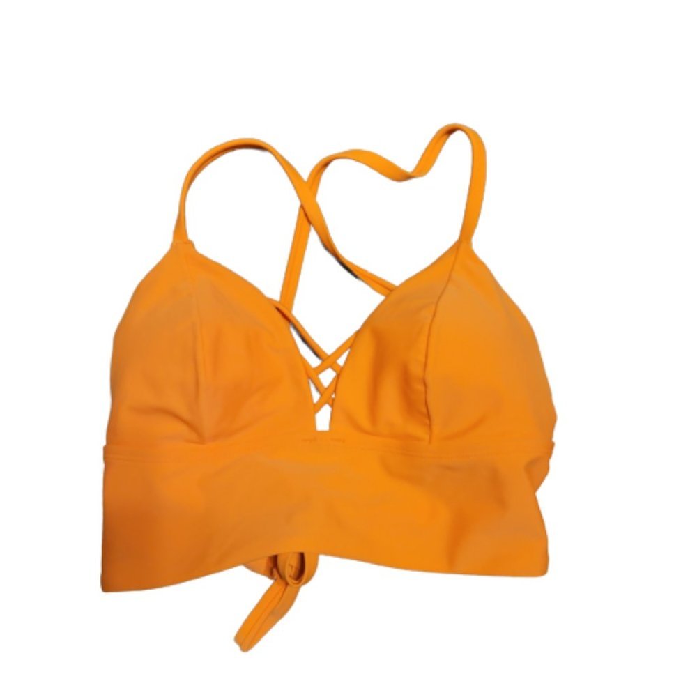 Hollister Swim Strappy Orange Bikini Top Size Large